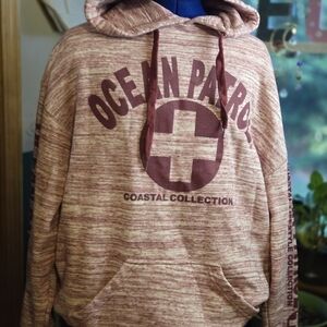 Ocean Patrol Maroon Hoodie for Men